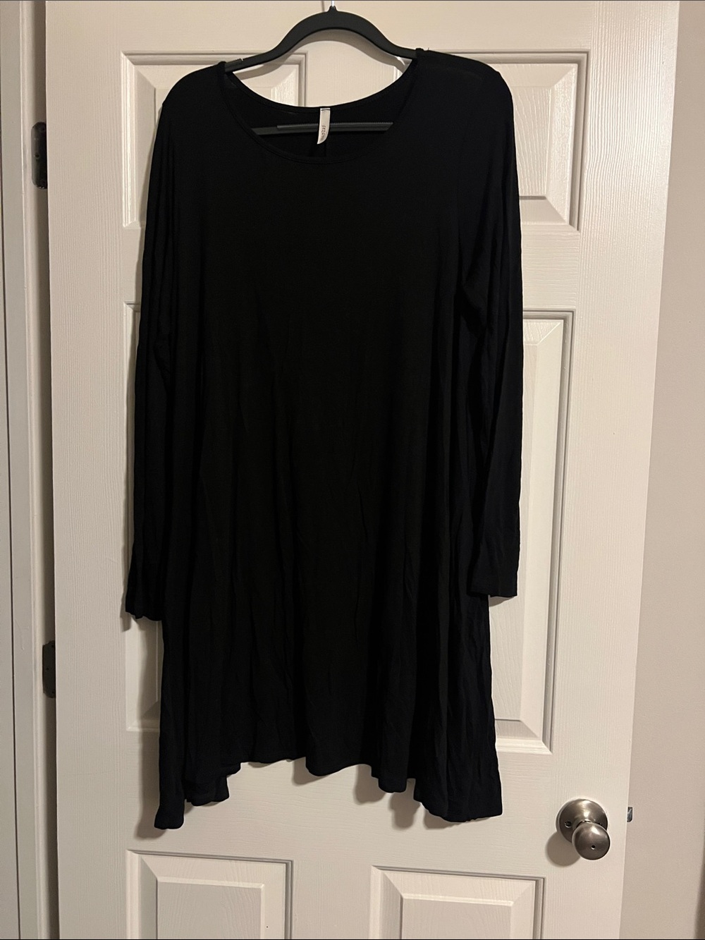 cezanne Black Long Sleeve Swing Dress with pockets